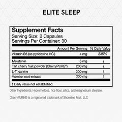Momentous Elite Sleep Capsules close-up shows easy-to-swallow capsules for daily use