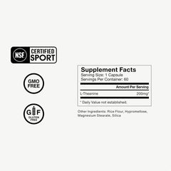 Momentous L-Theanine bottle pour shows easy dosing for evenings.