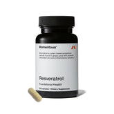 Momentous Resveratrol bottle front showing the 450 mg formula for healthy aging.