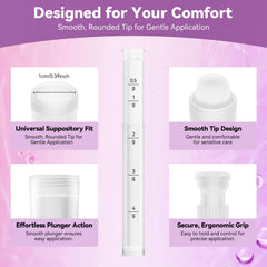 Momsnug applicators show dosage markings from 0.5 to 4 g for precise use.