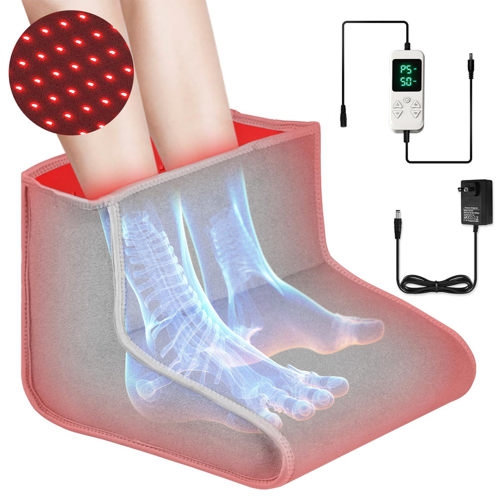 Monaggio red light feet therapy coverage for full foot-to-ankle relief and reduced fatigue
