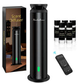 Monhallnow waterless diffuser tower Ultra Black elevates premium home ambiance