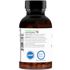 MONOHERB PQQ 40 mg bottle back label, gluten-free and non-GMO formula