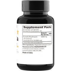 MONOHERB Tremella extract capsules, 1000 mg per serving for easy daily use.