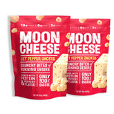 Moon Cheese Bites Pepper Jacked close-up of crispy protein snack