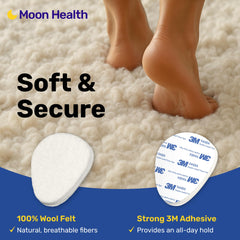 Moon Health metatarsal pads soft wool material feels breathable