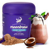 MoonBrew Nighttime magnesium coconut chocolate powder ready to mix for bedtime