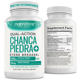 Moonstone Chanca Stone Breaker bottle view with vegan capsules for kidney support