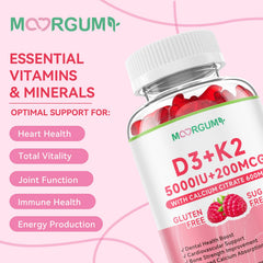 MOORGUMY calcium citrate 600mg label emphasizing bone support benefits