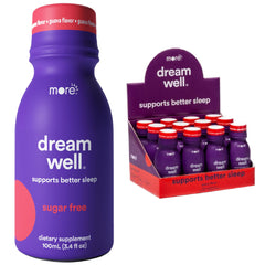 More Labs Dream Well bottle pour calms mind before bedtime.