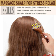 Moreinday massage rake with acupoint nodes stimulates muscles for tension relief