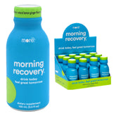 More Labs Morning Recovery electrolyte bottle with lemon-ginger flavor for post-drink hydration.