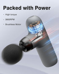 Morelax Mini Massage Gun compact design for on-the-go athletes and travelers.