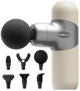 Morelax Mini Massage Gun front view targets deep tissue relief after workouts.
