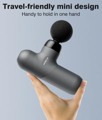 Morelax Mini Massage Gun USB-C charging port for easy on-the-go power.