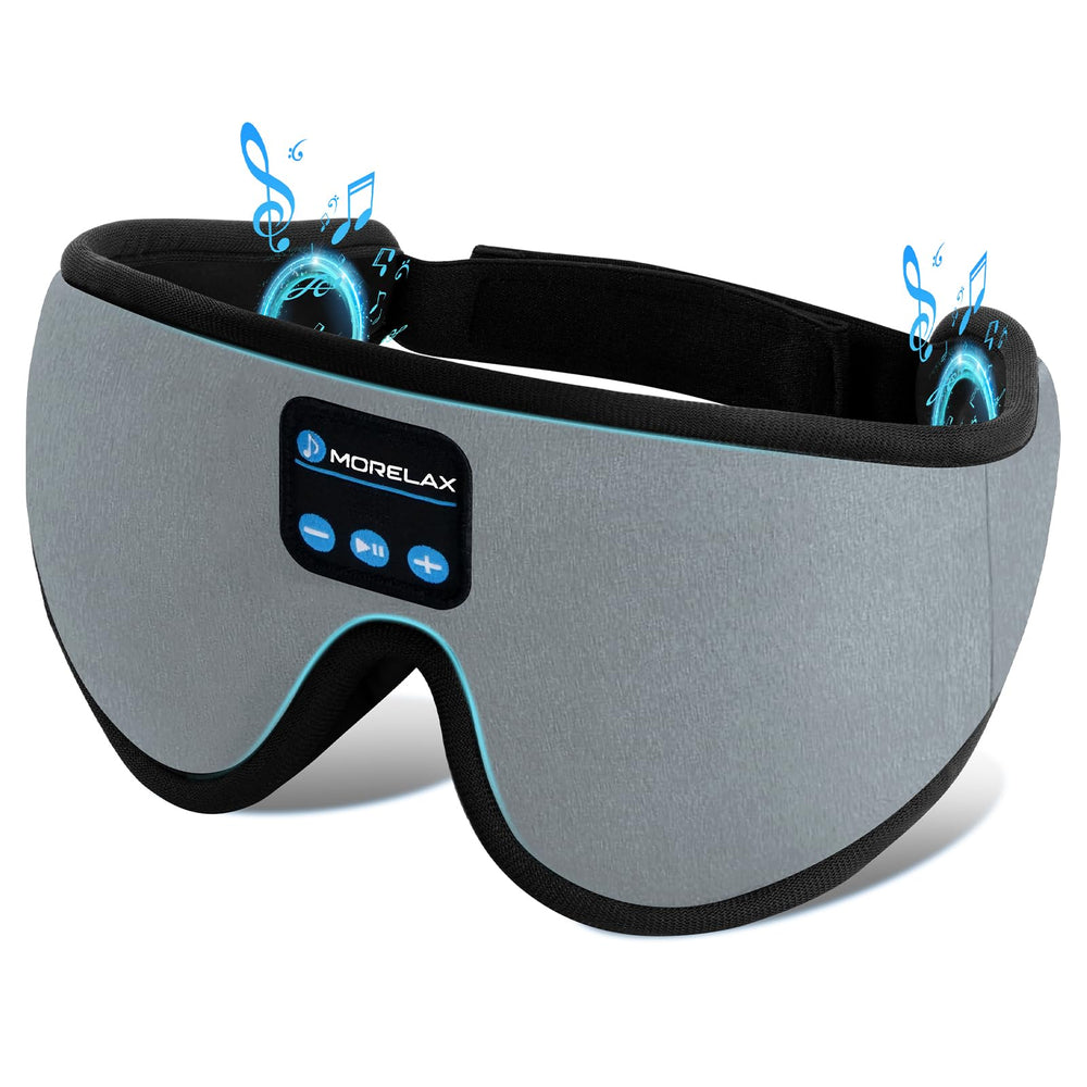 Morelax sleep mask with Bluetooth headphones blocks light while delivering wireless music