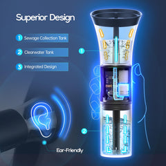 Morfone ear cleaner demonstrates IPX6 water resistance for shower-safe cleaning.