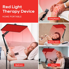 Morfone stand adjusts up to 65 inches for precise light positioning.