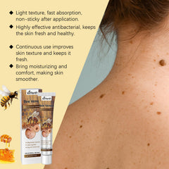 MORKORIA wart remover cream tube being applied precisely.