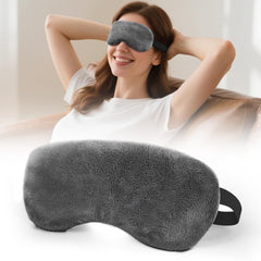 MORLIDEN eye mask front view in gray, comfortable design for relaxing evenings.