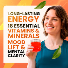 Morning Buzz sugar free label graphic emphasizing clean energy