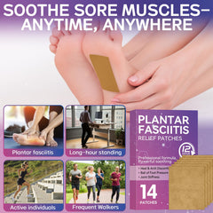 Mosconly plantar fasciitis patch emitting gentle warmth during use for comfort.