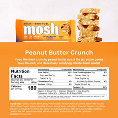 MOSH bars close-up texture showing hazelnut chocolate chip richness.