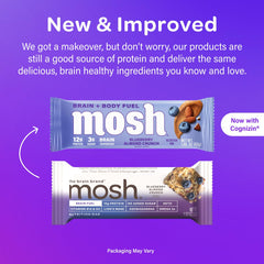 MOSH Blueberry Almond Crunch ingredient list highlights blueberries and almonds