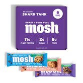 MOSH Variety Pack vegan bars show assorted flavors for quick brain-boosting snacking