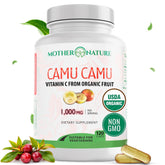 Mother Nature Organics Camu Camu capsules bottle for immune support