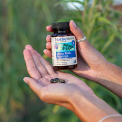 Motherlove organic herbs moringa blend closeup highlights plant-based support.