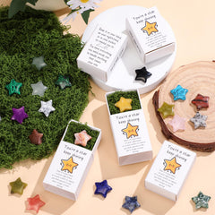 Motipuns natural stones with green moss for an appealing desk keepsake.