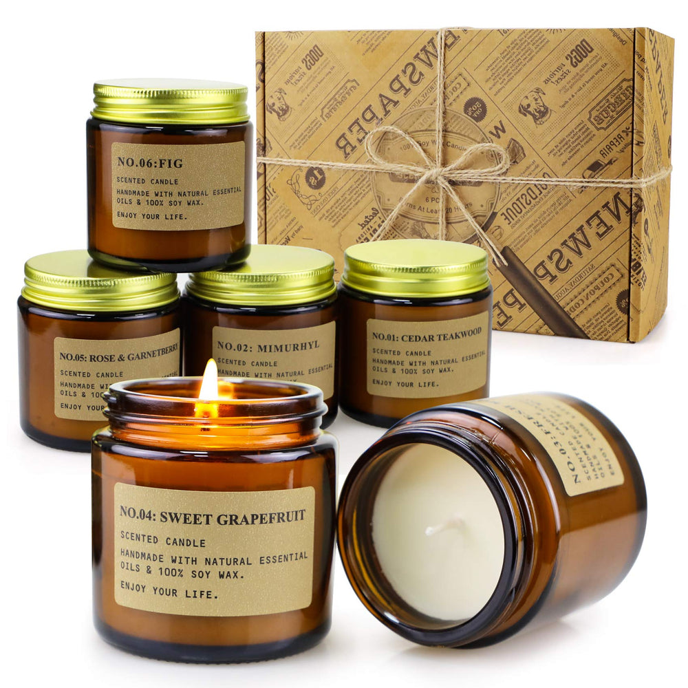 MOULENGGU amber jar candles in a gift box for home fragrance