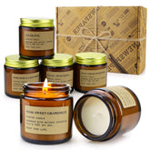 MOULENGGU amber jar candles in a gift box for home fragrance