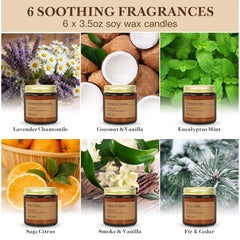 Moulenggu Eucalyptus Mint candle refreshes spaces with invigorating aroma in a transparent glass jar.