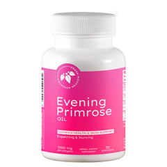 Mountain Meadow Herbs Evening Primrose Oil bottle shows 1,000 mg capsules for daily wellness.