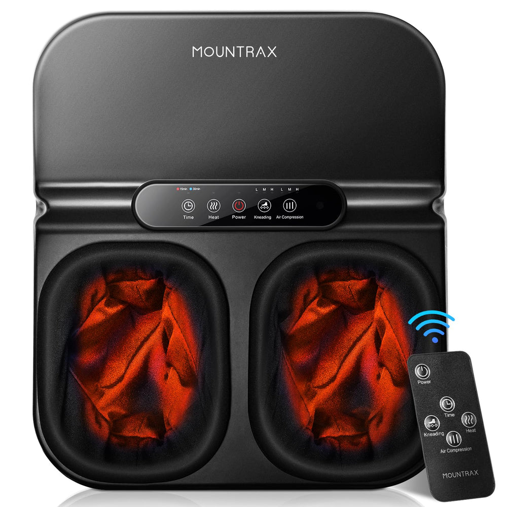 MOUNTRAX foot massager with heat and remote delivers customizable comfort.