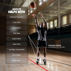 MOVE Game Day Pro on-court stability during jumps and lateral moves.