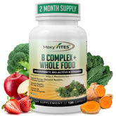 MoxyVites Vitamin B Complex bottle on countertop for daily energy support.