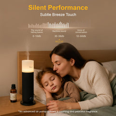 MQLMF Weave Black uses dual-fluid nebulization for fine fragrance without water.