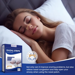 MQUPIN nasal strip placed on the nose bridge for easy use and secure fit