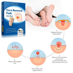 MQUPIN toe corn remover pad applied on toe for targeted relief