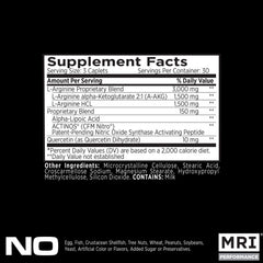 MRI Performance NO2 pills closeup showing compact capsules for easy daily use