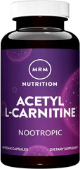 MRM Acetyl L-Carnitine 500mg bottle front supports daily energy and focus.
