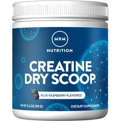 MRM Creatine Dry Scoop Blue Raspberry front view for quick, accurate portioning