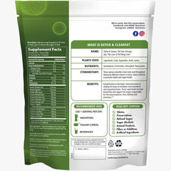 MRM Detox Peach Mango powder scoop ready to blend with water or juice