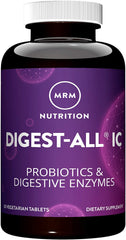 MRM Digest-All IC bottle front showing gluten-free digestive support for daily meals.