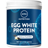 MRM Egg White Protein Vanilla bottle showing 23 g lean protein per serving.