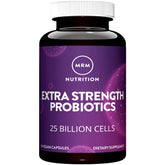 MRM Extra Strength Probiotics bottle showing stability for daily gut support.