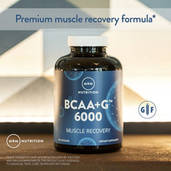 MRM BCAA+ gluten-free certification label shown on packaging